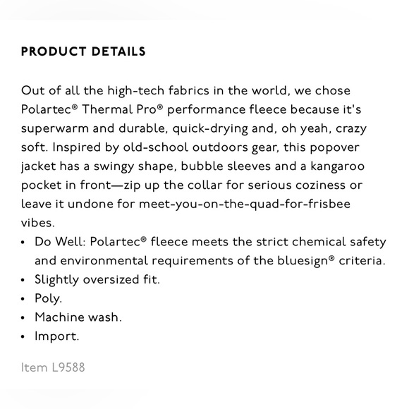 Polartec® Fleece Half-Zip Jacket by Madewell never been worn with tags - Picture 11 of 12